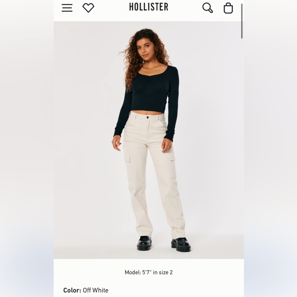 Cream Cargo pants
